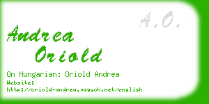 andrea oriold business card